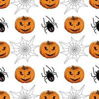 Illustration on theme big colored pattern Halloween vector