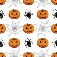 Illustration on theme big colored pattern Halloween vector