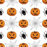 Illustration on theme big colored pattern Halloween vector