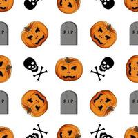 Illustration on theme big colored pattern Halloween vector