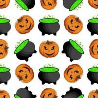 Illustration on theme big colored pattern Halloween vector