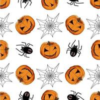 Illustration on theme big colored pattern Halloween vector