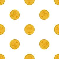 Illustration on theme big colored pattern coin vector