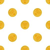 Illustration on theme big colored pattern coin vector