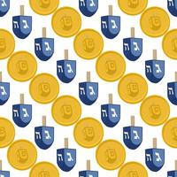 Illustration on theme big colored pattern Hanukkah vector