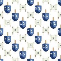 Illustration on theme big colored pattern dreidel vector