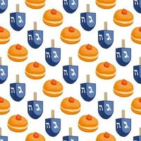 Illustration on theme big colored pattern Hanukkah vector