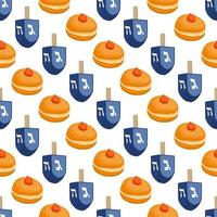 ilustración sobre el tema gran patrón de colores hanukkah vector