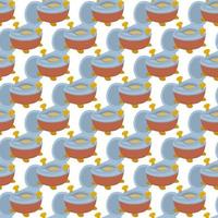 Abstract seamless plastic baby pots with comfortable handle vector