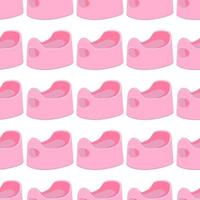 Abstract seamless plastic baby pots with comfortable handle vector