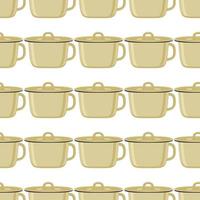 Abstract seamless plastic baby pots with comfortable handle vector