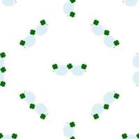 vacaciones irlandesas día de san patricio, anteojos sin costura vector