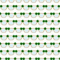 Irish holiday St Patrick day, seamless eyeglasses vector