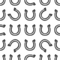 Irish holiday St Patrick day, seamless horseshoes vector