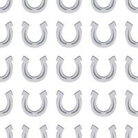 Irish holiday St Patrick day, seamless horseshoes vector