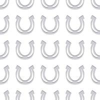 Irish holiday St Patrick day, seamless horseshoes vector