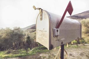 buzón de correo de metal estilo americano foto