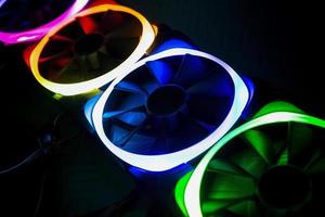 Computer Fans with color lights led photo