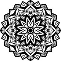 mandala negro para el diseño, diseño de patrón circular mandala vector