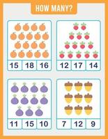 Educational worksheet for preschool children. vector