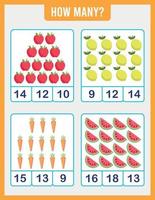 Educational worksheet for preschool children. vector