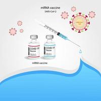 mRNA Vaccine SARS-Cov-2 vector texture.