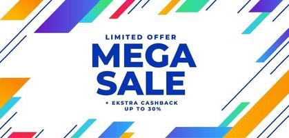 Abstract colorful mega sale background vector