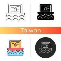 icono de linternas de agua de taiwán vector