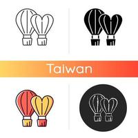 icono del festival internacional de globos de taiwán vector