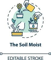 Soil moist concept icon vector