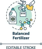 Balanced fertilizer concept icon vector