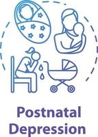 Postnatal depression concept icon vector