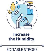 Increase humidity concept icon vector