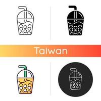 Bubble tea icon vector