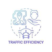 Eco-friendly traffic efficiency concept icon. vector