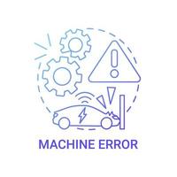 Machine breaking issue concept icon. vector