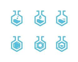 Coal molecular lab simple icon vector