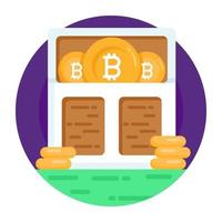 Bitcoin Mining Cart vector
