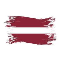 Latvia Flag With Watercolor Brush style design vector Illustration