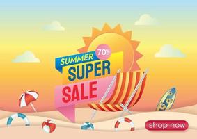 summer sale promotion hot weather sale vector