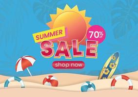 hot weather sale promotion vector