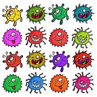 Scary Microscopic Virus Pathogens vector