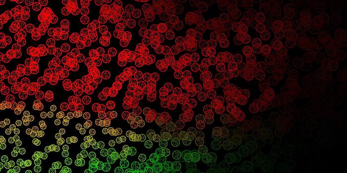 Dark Green, Red vector pattern with magic elements.