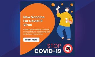 virus covid 19 corona, redes sociales de la vacuna contra el virus corona vector