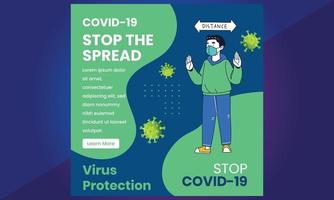 virus covid 19 corona, redes sociales de la vacuna contra el virus corona vector