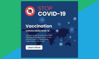 virus covid 19 corona, redes sociales de la vacuna contra el virus corona vector