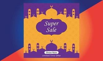 Ramadan sale social media banners, Eid Mubarak Sale, Banner vector