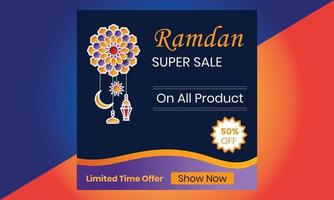 Ramadan sale social media banners, Eid Mubarak Sale, Banner vector