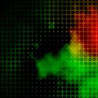 Dark Green, Red vector background with bubbles.