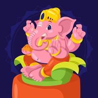 feliz ganesh chaturthi vector